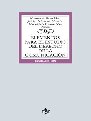 cover image of Elementos para el estudio del Derecho de la comunicación